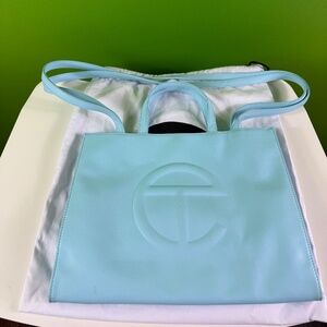 Telfar Medium Shopping Bag - Pool Blue with Duster